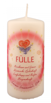 Jahreskreiskerze FÜLLE mit Segensmünze