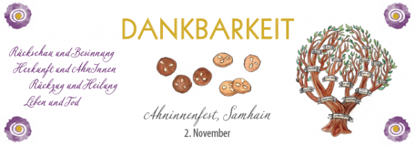 Jahreskreiskärtchen DANKBARKEIT (mit Segensspruch)