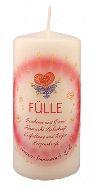 Jahreskreiskerze FÜLLE mit Segensmünze