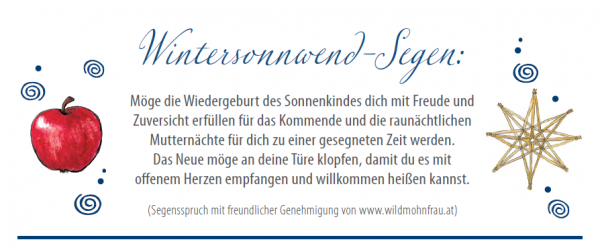 Jahreskreiskärtchen VOLLENDUNG (mit Segensspruch)