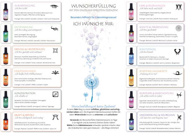 Flyer Edelsteinessenzen Wunscherfüllung